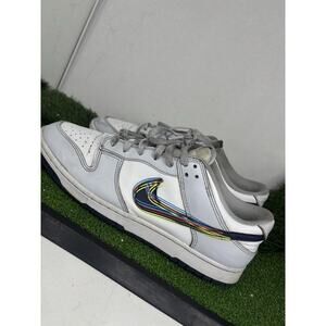 Size 11 Nike Dunk Low 3D Swoosh White Grey Clean (DV6482-100)